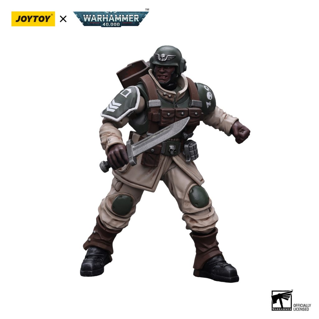 JoyToy Astra Militarum Cadian Command Squad Veteran with Regimental Standard5 - JoyToy EU Store